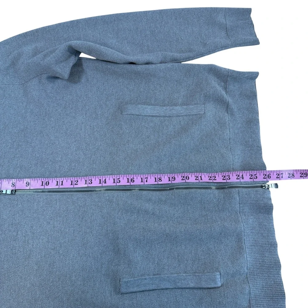 Banana Republic Mens Large Supima Cotton Full Zip Honeycomb Sweater Taupe Tan